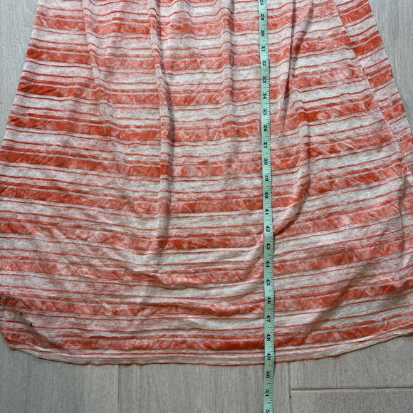 Women’s M Beach Cover-Up Maxi Dress Red Striped V-Neck Swim Resort - Picture 7 of 7